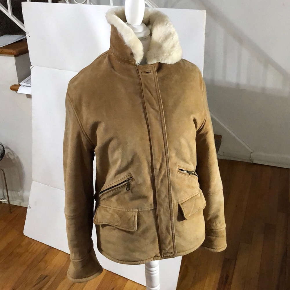 Tan Gallery All Leather soft lined women Jacket Sm